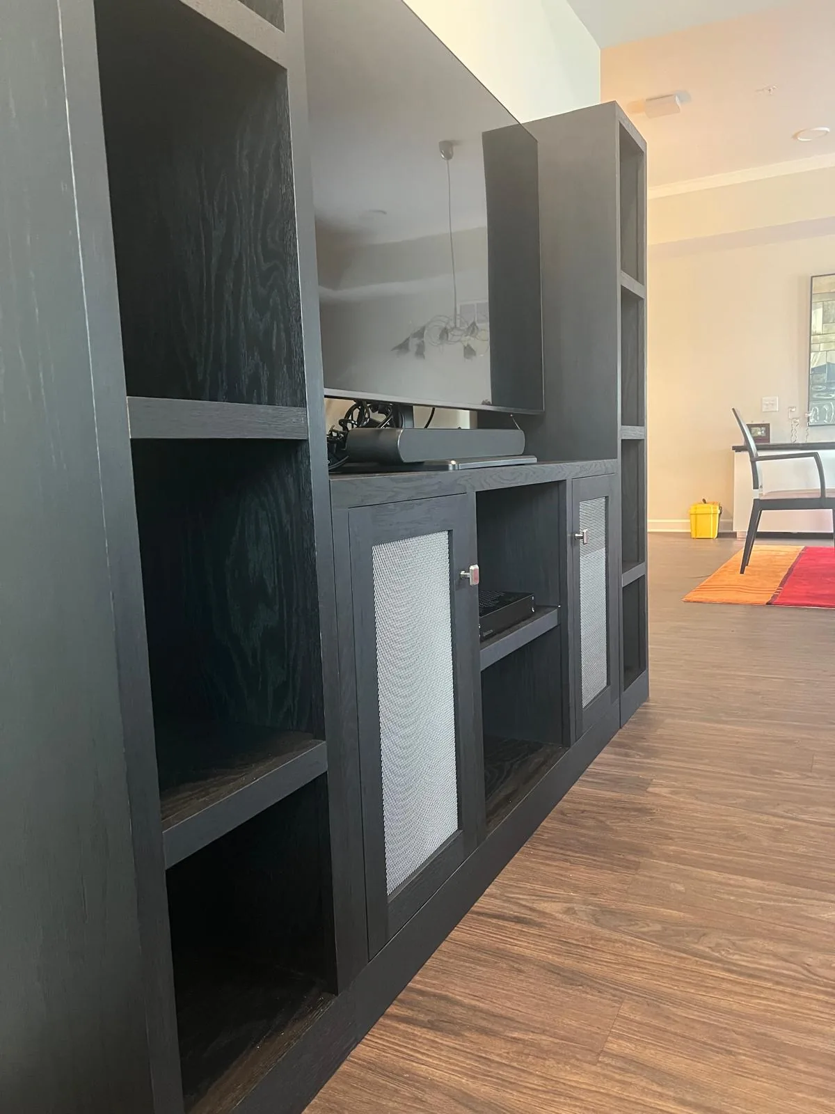 Black TV cabinet