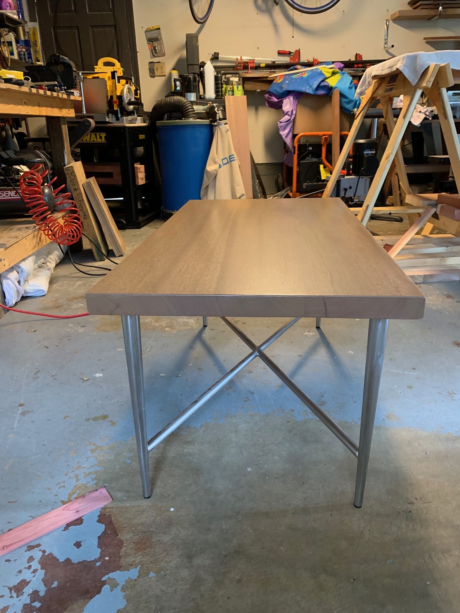 Steel-base coffee table